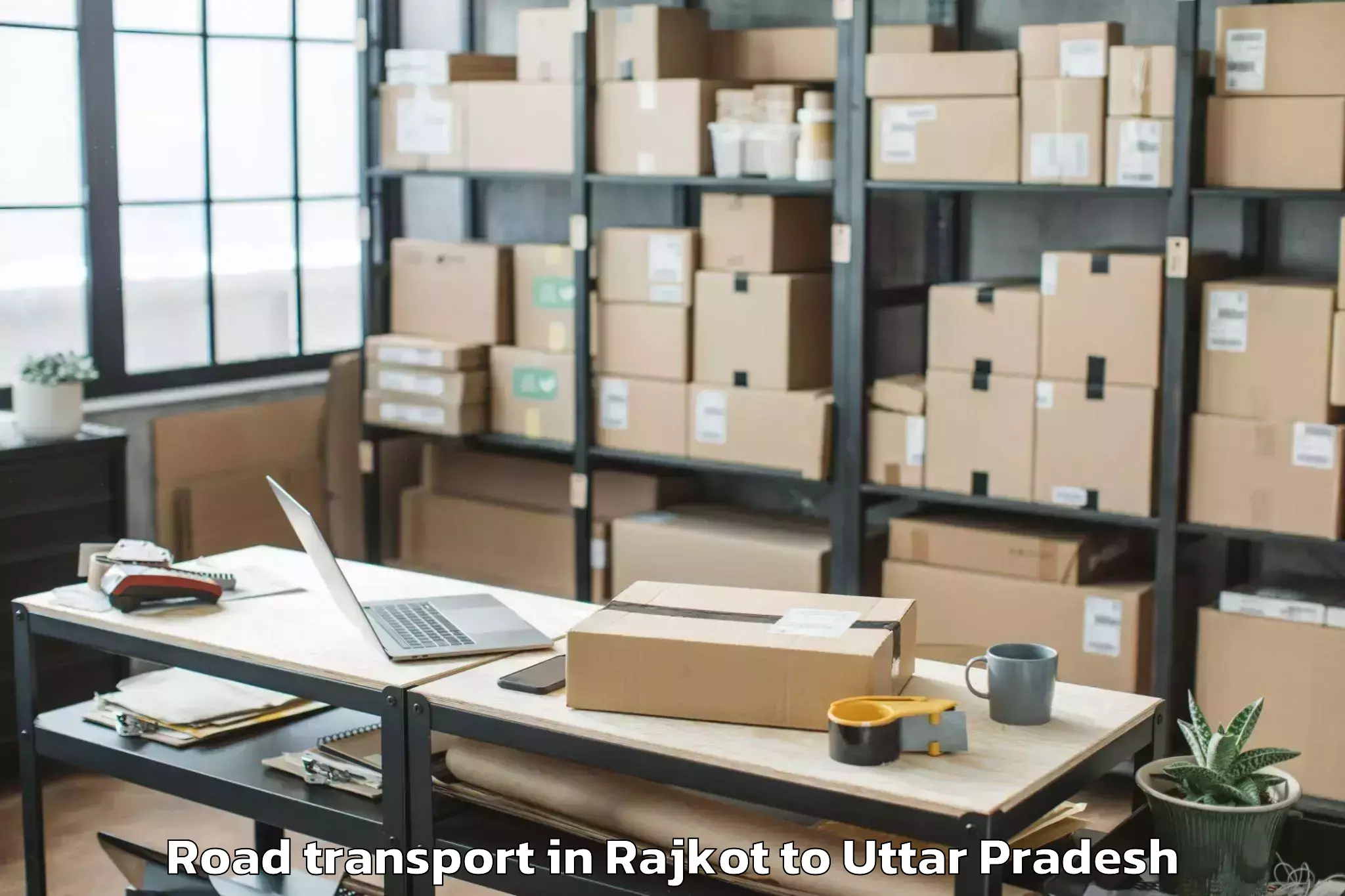 Expert Rajkot to Wave Mall Lucknow Road Transport